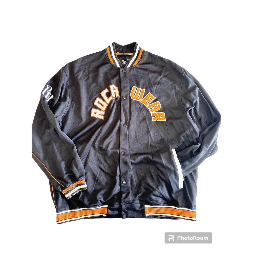 Vintage Rocawear track jacket black and orange